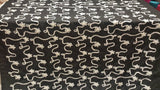 Embroidered Taffeta Black White Floral