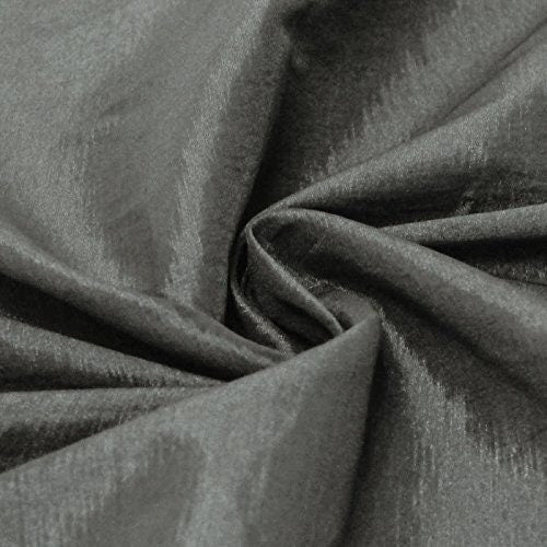 Stretch Taffeta Fabric Charcoal Iridescent