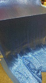Sequin Stretch Mesh Fabric Royal Blue