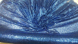 Sequin Stretch Mesh Fabric Royal Blue
