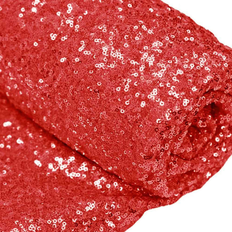 Red Sequin Fabric by the Yard