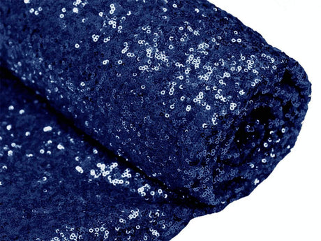 Navy Sequin Fabric by the Yard