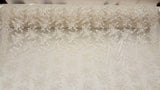Beaded Bridal Lace Floral Embroidered Mesh Ivory