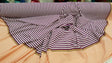 Stretch Spandex Stripe Fabric Orange Purple White