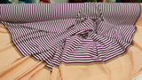 Stretch Spandex Stripe Fabric Orange Purple White