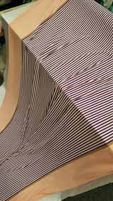 Stretch Spandex Stripe Fabric Orange Purple White