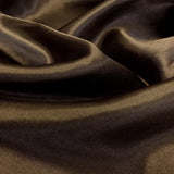 Stretch Satin Charmeuse Brown Fabric