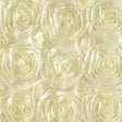 Rosette Satin Fabric Ivory