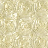 Rosette Satin Fabric Ivory