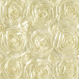 Rosette Satin Fabric Ivory