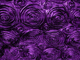 Rosette Satin Purple Fabric