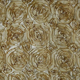 Gold Rosette Satin Fabric