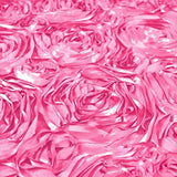 Pink Rosette Satin Fabric
