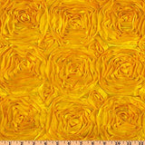 Rosette Satin Yellow Fabric
