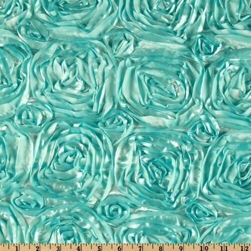 Rosette Satin Fabric Mint
