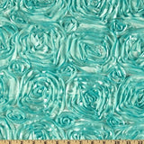 Rosette Satin Fabric Mint
