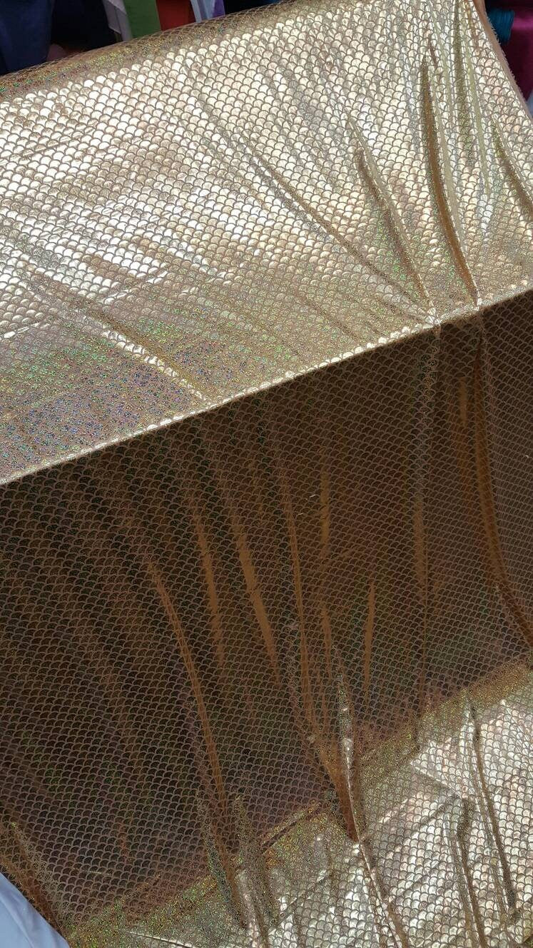 Gold Iridescent Stretch Fabric