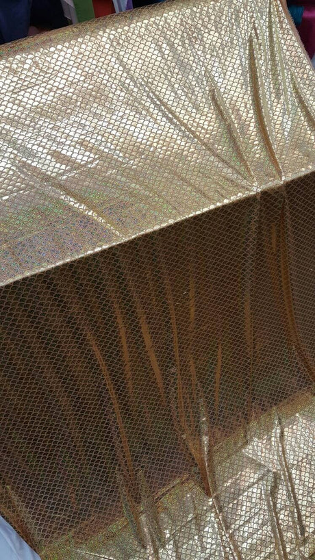 Gold Iridescent Stretch Fabric