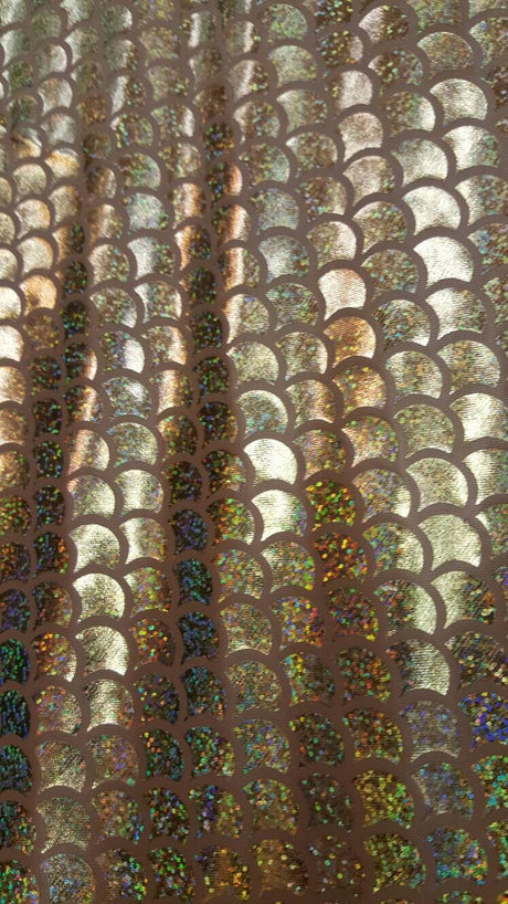 Gold Iridescent Stretch Fabric