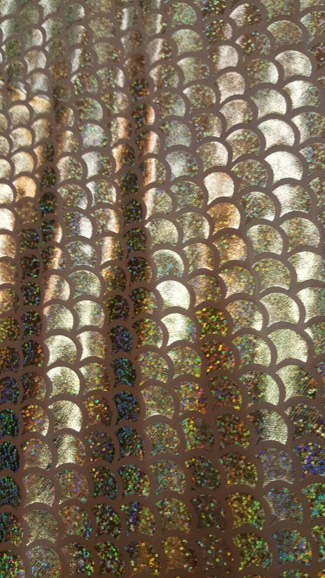 Gold Iridescent Stretch Fabric