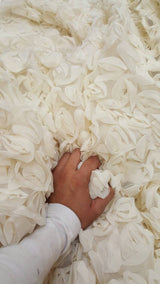 Ivory Floral Lace Mesh Bridal Fabric