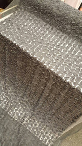 Floral Lace Chiffon Mesh Grey Fabric