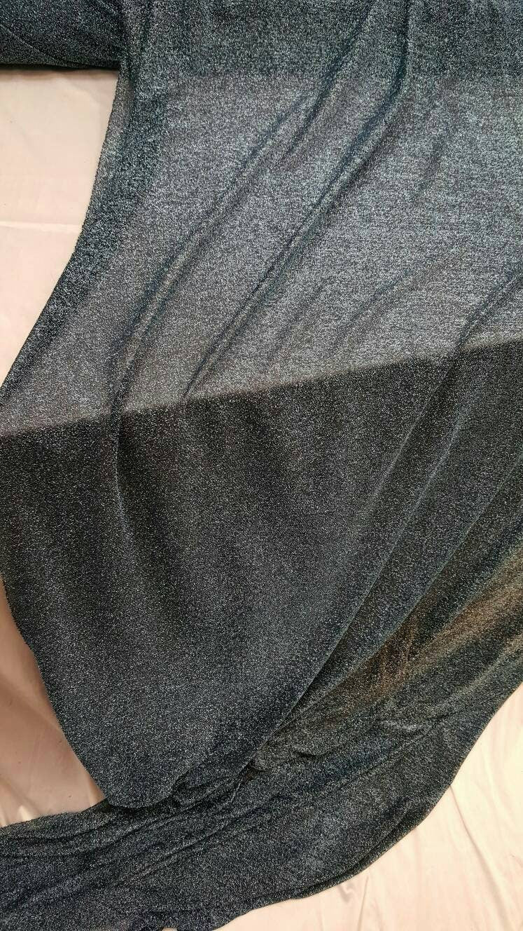 Stretch Sparkly Lame Blue Mylar Fabric