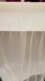 Ivory Stretch Lame Fabric