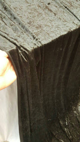 Stretch Velvet Black Crushed