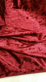 Burgundy Crushed Stretch Velvet