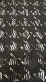 Stretch Floral Fish Net Spandex Fabric Black