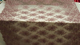 Beaded Lace Mauve Floral Pearl Mesh