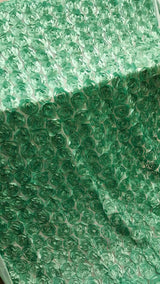 3D Floral Lace Teal Roses on Mesh