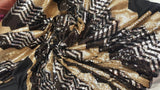 Sequin Chevron Fabric Gold Silver Black