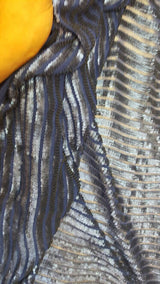 Sequin Mesh Fabric Royal Blue