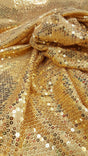 Gold Sequin 2-Way Stretch Knit Fabric