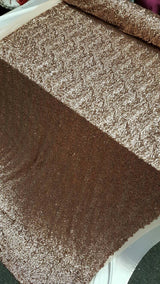 Sequin Mesh Fabric Dark Rose Gold