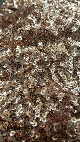 Sequin Mesh Fabric Dark Rose Gold