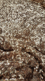 Sequin Mesh Fabric Dark Rose Gold