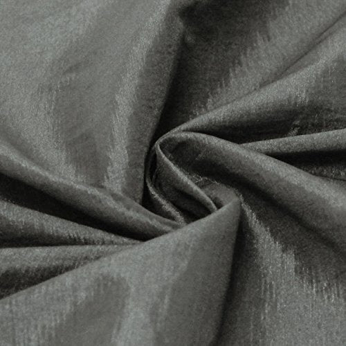 Stretch Taffeta Fabric Charcoal Iridescent