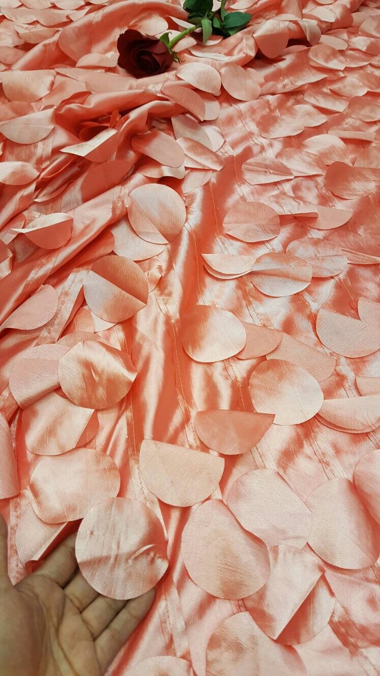 Taffeta Coral Petal Leaf Geometric