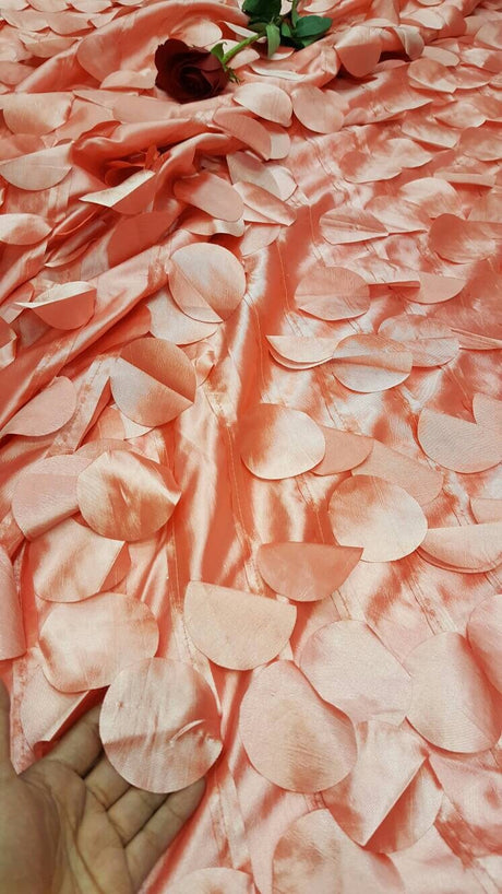 Taffeta Coral Petal Leaf Geometric