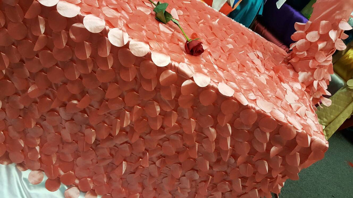 Taffeta Coral Petal Leaf Geometric