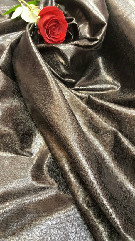 Textured Black Vinyl Fabric