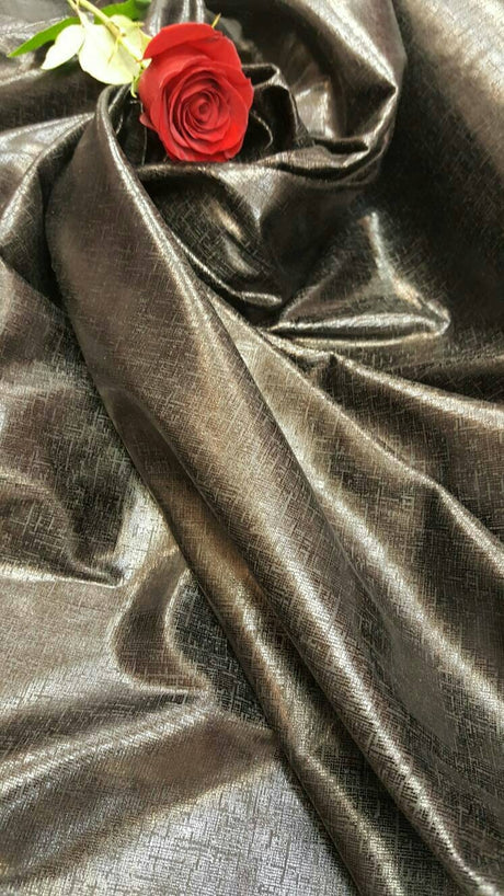 Textured Black Vinyl Fabric