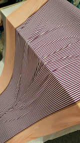 Stretch Spandex Stripe Fabric Orange Purple White