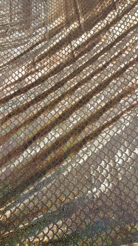 Gold Iridescent Stretch Fabric