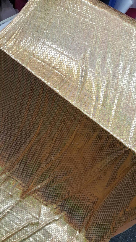 Gold Iridescent Stretch Fabric