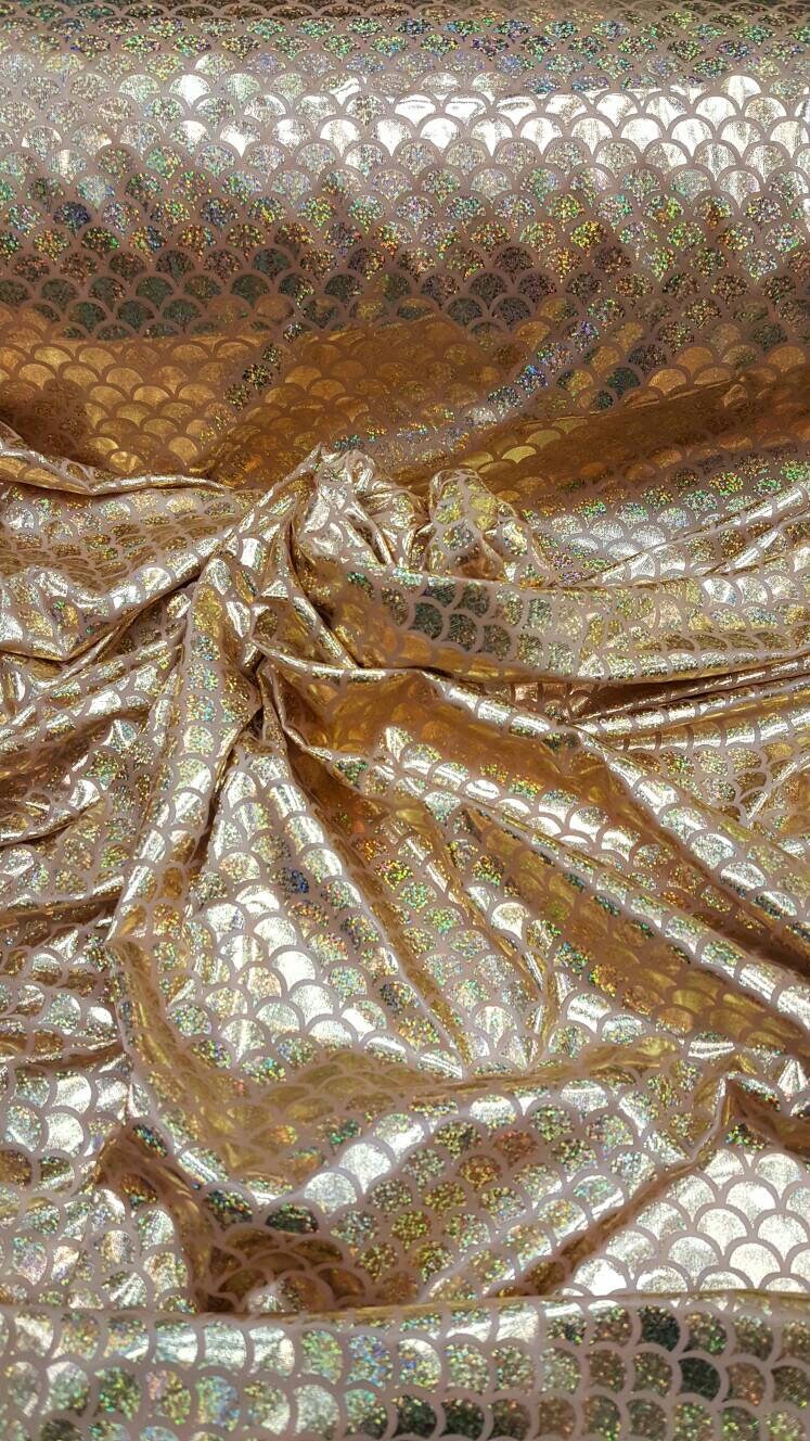 Gold Iridescent Stretch Fabric