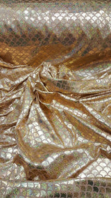Gold Iridescent Stretch Fabric